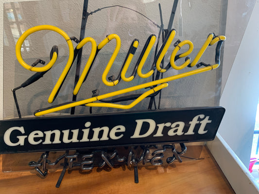 Vintage Miller Genuine Draft Neon Sign, WORKS.